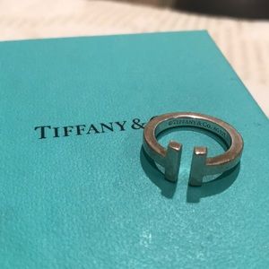 Tiffany & Co. T square ring Sterling Silver